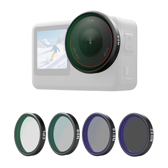 Изображение Filtr Telesin Zestaw filtrów CPL/ND8/ND16/ND32 Telesin dla DJI Osmo Action 6 (4 szt.)