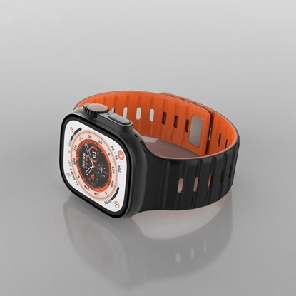 Picture of Fixed Silicone Magnetic Strap for Apple Watch 42/44/45/46/49mm, czarny