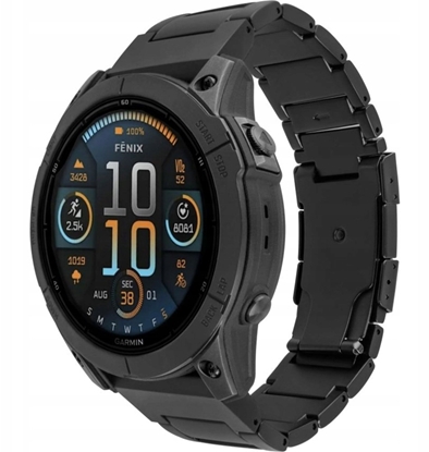 Изображение Fixed Tytanowy pasek do Garmin QuickFit 22 mm, czarny