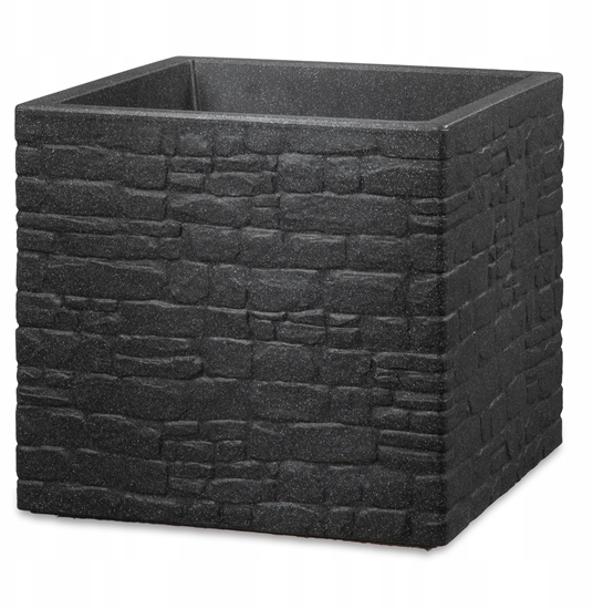 Picture of FLOWERPOT PLASTIC 246/30 STONY BLACK D30