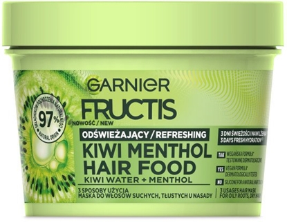 Attēls no Garnier GARNIER_Fructis Hair Food Kiwi maska na wosy suche i tuste u nasady 400ml