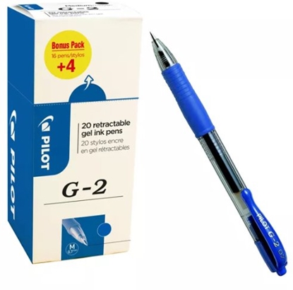 Изображение Gelpen pilot g2 medium blå æske a 20 stk