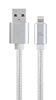 Picture of Gembird cotton braided USB Lightning 1.8m Silver