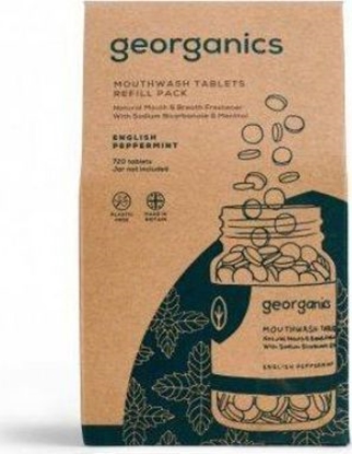 Изображение Georganics Naturalne tabletki do pukania jamy ustnej, English Peppermint, 720 tabletek
