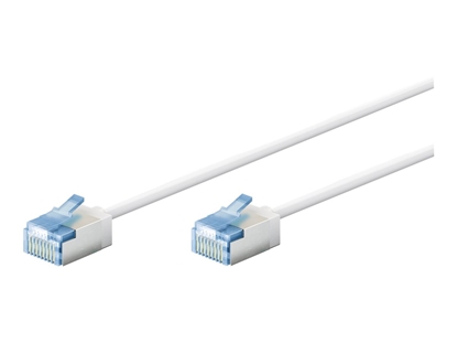 Attēls no Goobay 74326 Ultra-Flexible CAT 6A Patch Cable, Slim, U/FTP, 0.15 m, White | Goobay