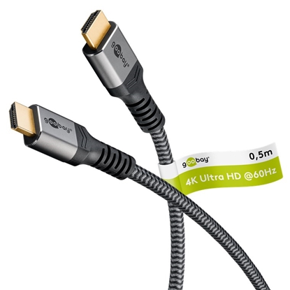 Attēls no Goobay High Speed HDMI Cable with Ethernet | 64992 | 0.5 m