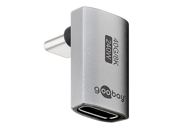 Picture of Goobay USB-C Adapter Vertical 90° Long, USB4 | 74442