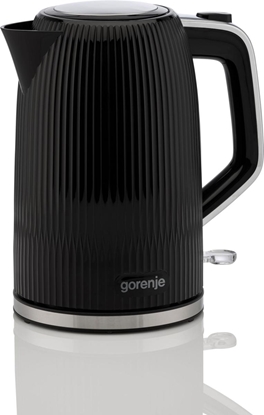 Изображение Gorenje K17DPB | Kettle | Electric | 1.7 L | 2200 W | Plastic/Stainless steel | 360° rotational base | Black