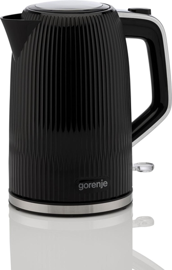 Изображение Gorenje K17DPB | Kettle | Electric | 1.7 L | 2200 W | Plastic/Stainless steel | 360° rotational base | Black
