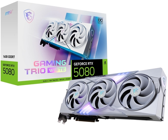 Изображение Graphics Card|MSI|NVIDIA GeForce RTX 5080|16 GB|GDDR7|256 bit|PCIE 5.0 16x|Dual Slot Fansink|1xHDMI|3xDisplayPort|508016GGAMTRIOOCWHI