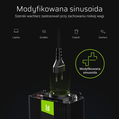 Изображение Green Cell Power Inverter 24V to 230V 1500W/3000W Modified sine wave