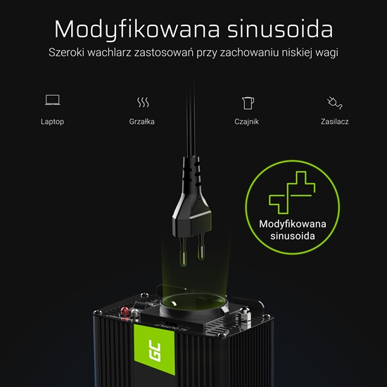 Изображение Green Cell Power Inverter 24V to 230V 1500W/3000W Modified sine wave