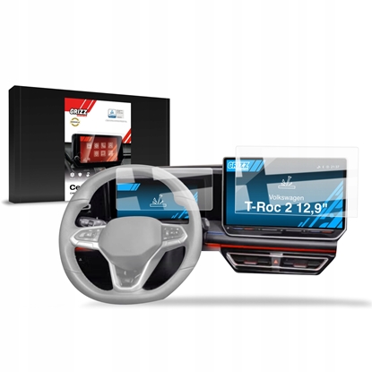 Attēls no GrizzGlass Folia ceramiczna GrizzGlass CarDisplay Protection do Volkswagen T-Roc 2 12,9" (2025-2026) [2w1]