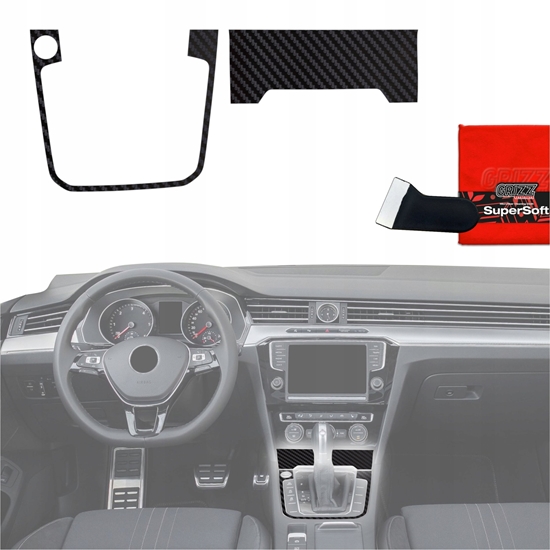 Изображение GrizzGlass Folia do wntrza GrizzGlass PianoSkin Matte do Volkswagen Passat B8 Alltrack (2014-2023) [2w1]