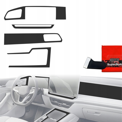 Изображение GrizzGlass Folia do wntrza GrizzGlass PianoSkin Matte do Volkswagen Passat B9 12,9" (2024-2025) [4w1]