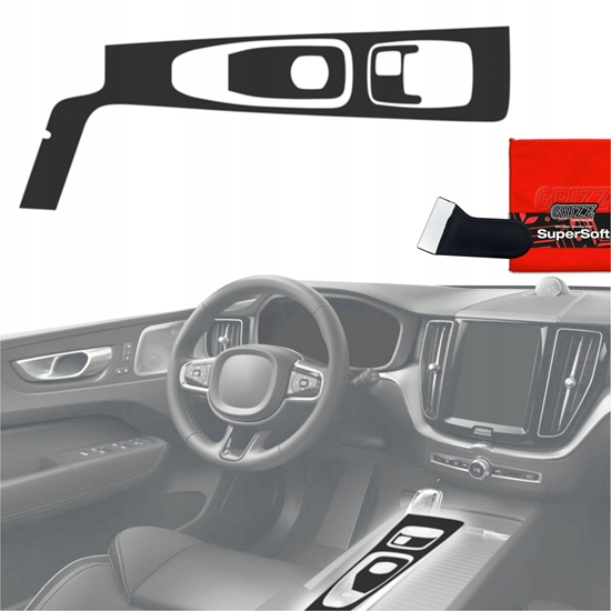 Изображение GrizzGlass Folia do wntrza GrizzGlass PianoSkin Matte do Volvo XC60 T6 (2022-2024) [3w1]