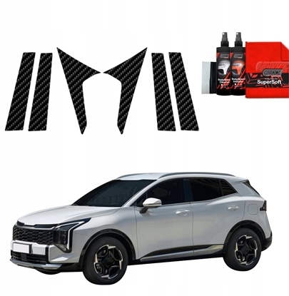Изображение GrizzGlass Folia karbonowa na supki GrizzGlass BodyShield do Kia Sportage 5 Facelift (2025) [6w1]