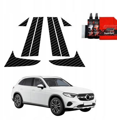 Изображение GrizzGlass Folia karbonowa na supki GrizzGlass BodyShield do Mercedes GLC Wagon (2025) [8w1]