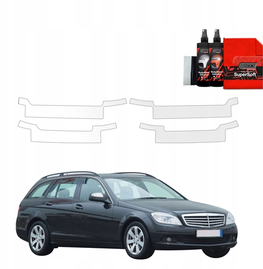Picture of GrizzGlass Folia ochronna na progi GrizzGlass BodyShield do Mercedes Benz C Klasa S204 Kombi (2007-2011) [4w1]