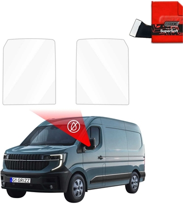 Attēls no GrizzGlass Folia przeciwdeszczowa na lusterka GrizzGlass ZeroDrop do Renault Master (2025-2026)
