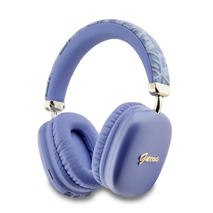 Attēls no Guess Bluetooth Headphones GUBHK1GCTCSU / purple Gcube Metallic Script Logo