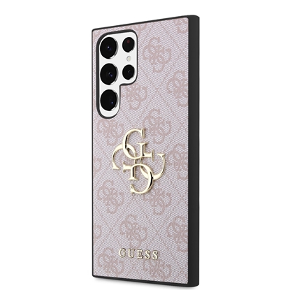 Изображение Guess PU 4G Metal Logo Case for Samsung Galaxy S23 Ultra / Pink