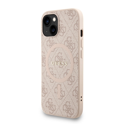 Picture of Guess PU Leather 4G Colored Ring Strap MagSafe Case for iPhone 13 / Pink