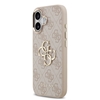 Изображение Guess PU Leather 4G Metal Logo Gold Frame Case for iPhone 17 / Pink