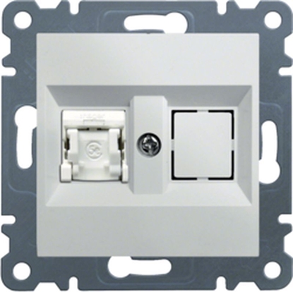 Attēls no Hager LUMINA2 Gniazdo komputerowe pojedyncze RJ45 kat. 6 UTP biae WL2150
