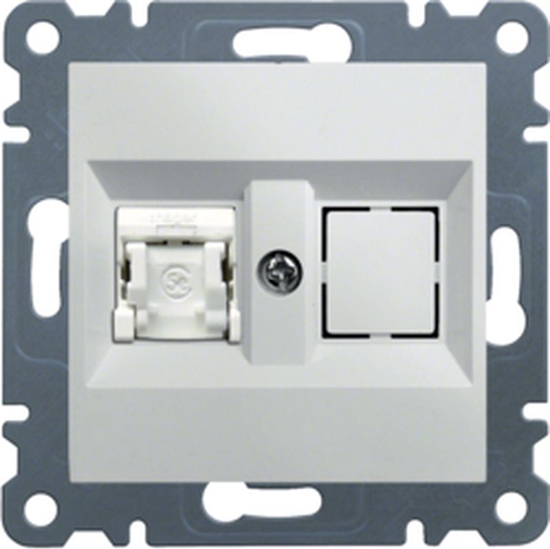 Picture of Hager LUMINA2 Gniazdo komputerowe pojedyncze RJ45 kat. 6 UTP biae WL2150
