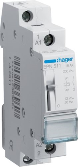 Изображение Hager Przekanik impulsowy 16A 12V AC 1Z (EPN511)