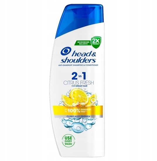 Изображение head & shoulders Citrus Fresh 2w1 Szampon przeciwupieowy z odywk 330 ml