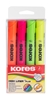 Picture of HIGH LINER PLUS, komplekts, jauktas krāsas, plastmasas korpusā - 4 gab. (dzeltens, rozā, oranžs)