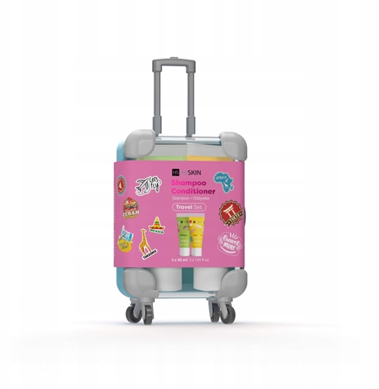 Изображение HiSkin HISKIN Travel Set Zestaw podróny w mini walizce (szampon 30ml + odywka 30ml)
