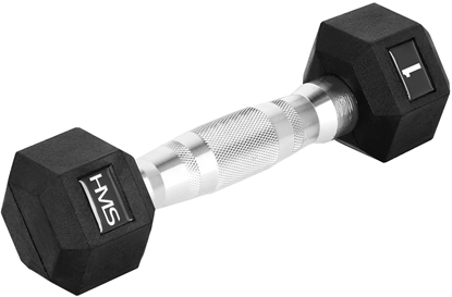 Изображение HMS Hantel Hex Pro gumowany 1 x 1 kg