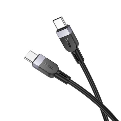 Attēls no Silicone Cable USB C to USB C Hoco 3A 60W 1 m X109