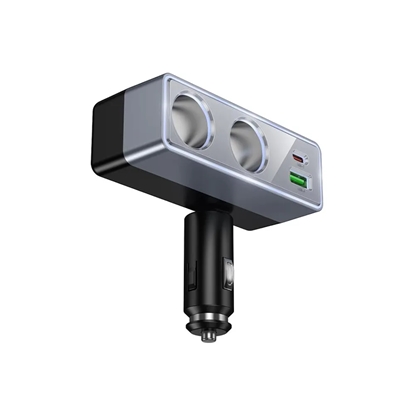 Picture of Hoco Z65B automašīnas lādētājs 1xUSB A + 1xUSB C+2x auto porti PD QC3.0 max 240W/24V