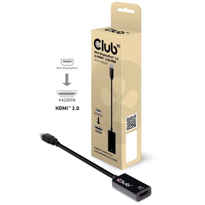 Attēls no I/O ADAPTER MINI DP TO HDMI/ACTIVE M/F CAC-1180 CLUB3D