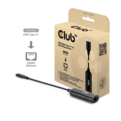 Изображение I/O ADAPTER USB-C TO RJ45/M/F CAC-2530 CLUB3D