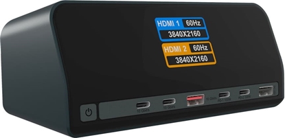 Изображение Icy Box Heart Dock 2300 Vadu USB 3.2 Gen 2 (3.1 Gen 2) Type-C Antracīts