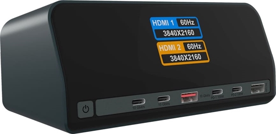 Picture of Icy Box Heart Dock 2300 Vadu USB 3.2 Gen 2 (3.1 Gen 2) Type-C Antracīts