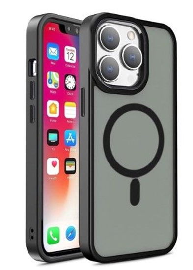 Picture of iLike Apple iPhone 13 MagSafe Color Matte Case Transparent Black