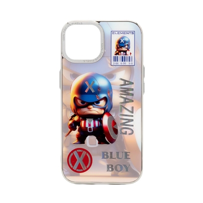 Attēls no iLike Apple iPhone 13 PC Silicone Case Blue Boy