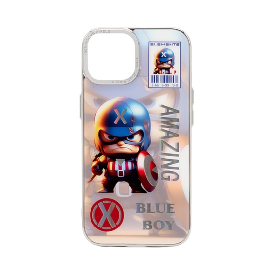 Picture of iLike Apple iPhone 13 PC Silicone Case Blue Boy