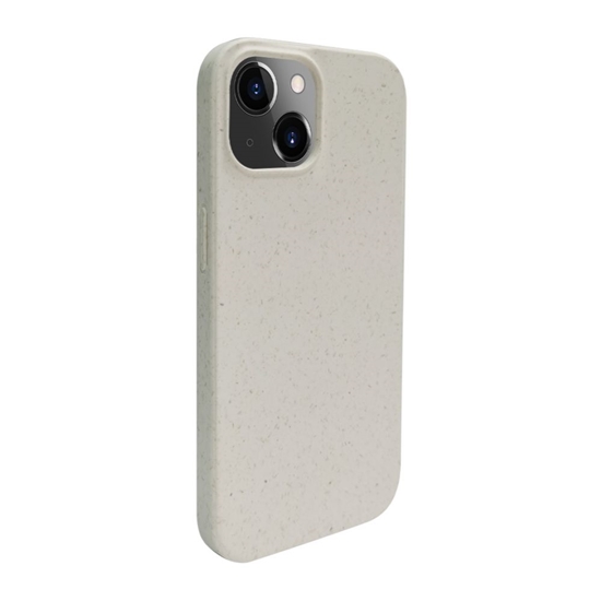 Picture of iLike Apple iPhone 14 Silicone plastic case Eco Print Design White