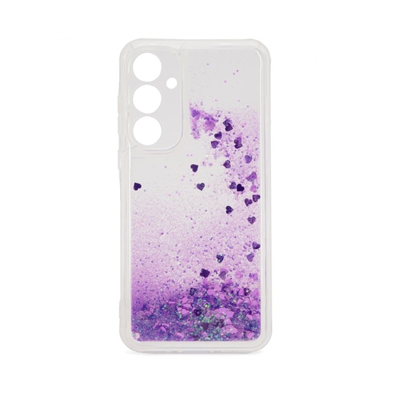 Picture of iLike Samsung Galaxy A35 Silicone Case Water Glitter Purple