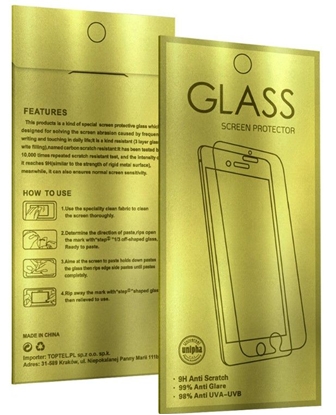 Attēls no iLike Samsung GALAXY A54 5G GOLD TEMPERED GLASS