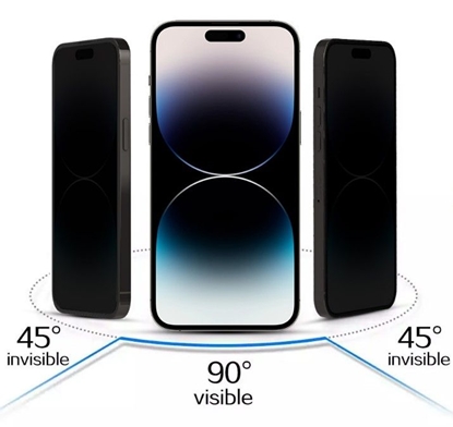 Attēls no iLike Samsung GALAXY S23 ULTRA TEMPERED PRIVACY GLASS Black