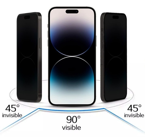 Picture of iLike Samsung GALAXY S23 ULTRA TEMPERED PRIVACY GLASS Black
