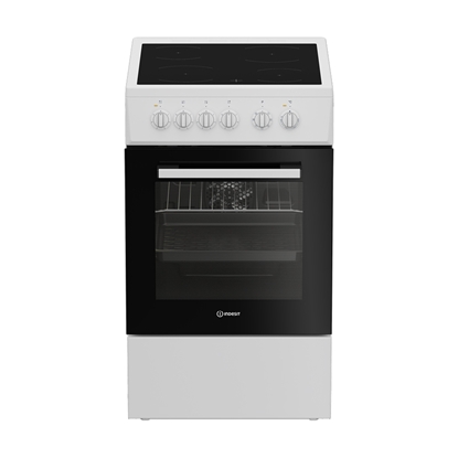 Attēls no INDESIT Cooker | I5V8PMW | Hob type Ceramic | Oven type Electric | White | Width 50 cm | Depth 60 cm | 55 L
